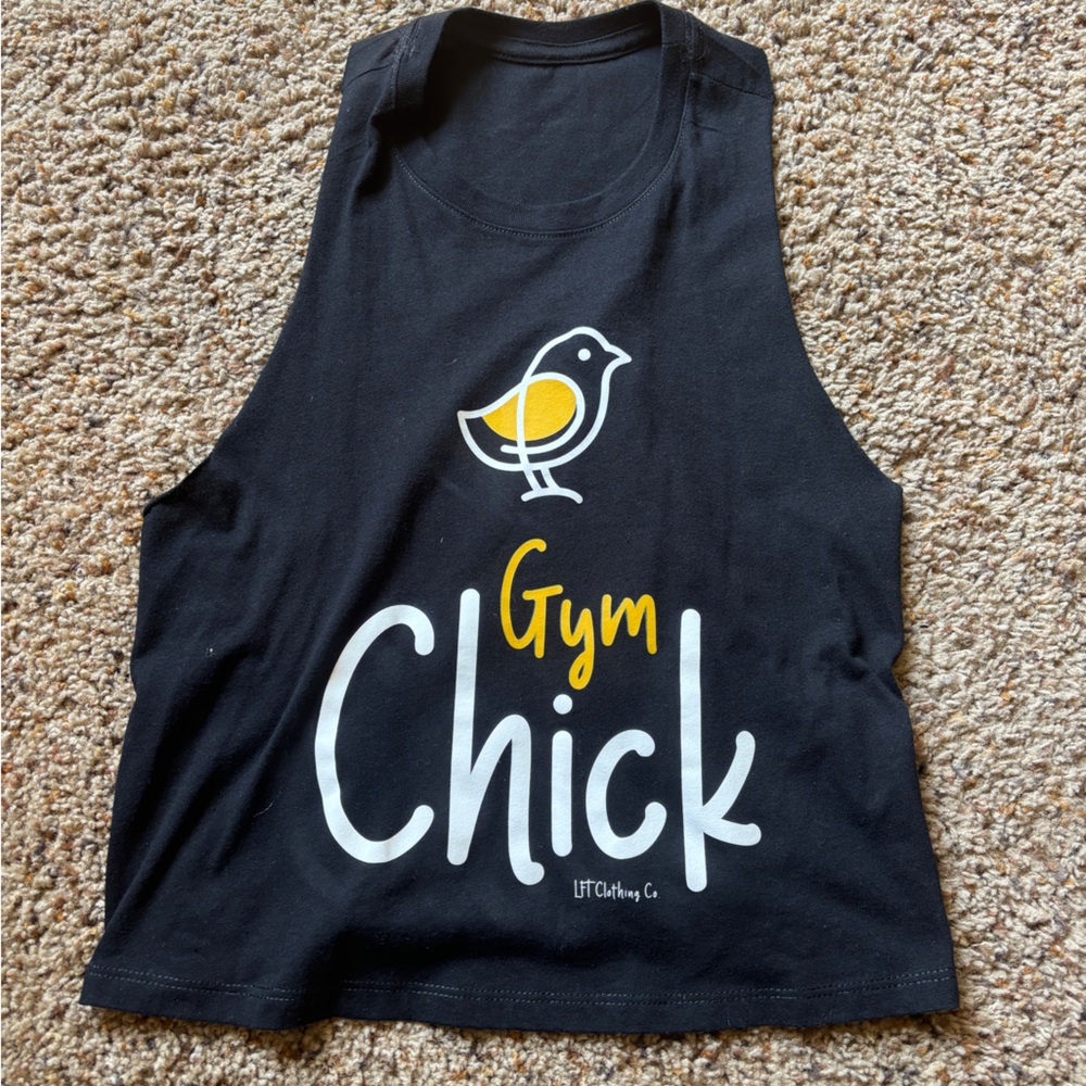 Cropped/Sleeveless Gym Tank Size Small